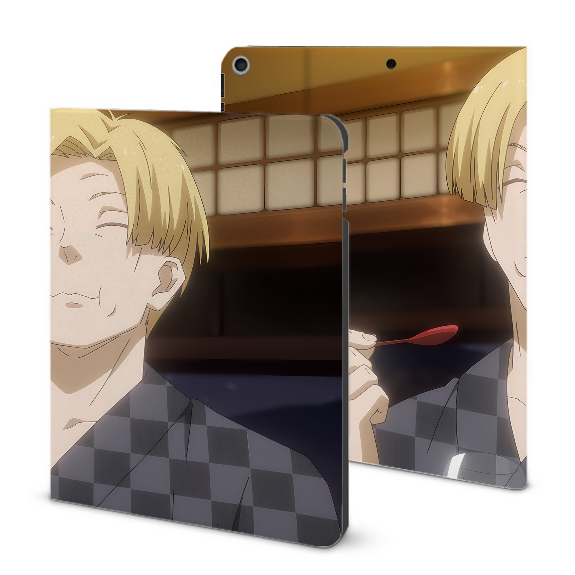 （画像用） 転スラ Regarding Reincarnated to Slime IPad ケース ブック型 PUレザー TPU 耐衝撃 軽量 薄型 ペン収納なし 全面保護 IPad 各モデル対応